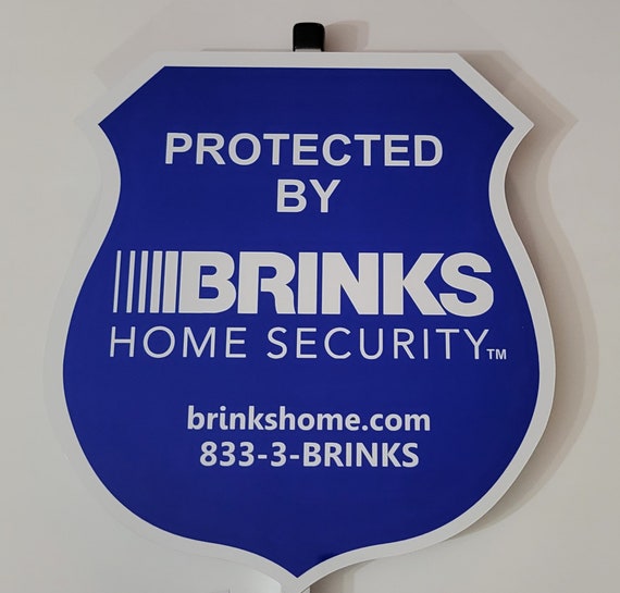 BRINKS Security Yard Sign stake mounted 4 Window Decals ***BRAND NEW*** 