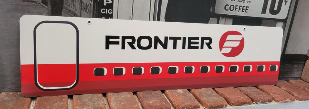 Frontier Airlines Aluminum Display Sign 6