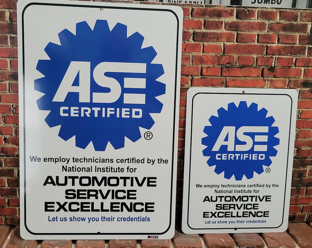 ASE Certified Mechanic 100% Aluminum Sign - Etsy
