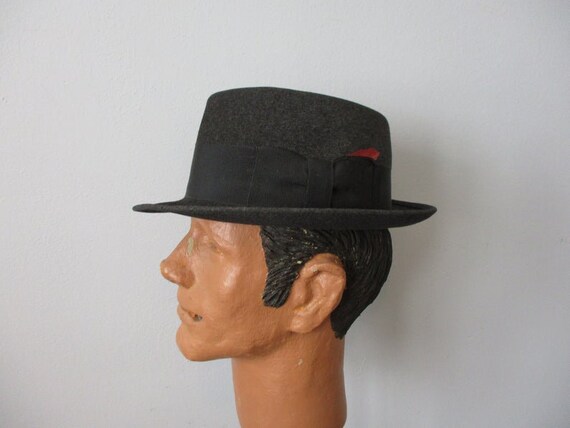 ROYAL STETSON Men's Vintage Charcoal Gray Pork Pie