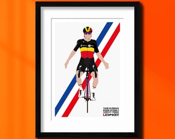 Lotte Köpecky | Tour De France 2023 -Etappe 1 | Radfahren Druck | Geschenke für Radfahrer
