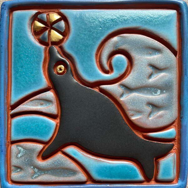 Seal Ceramic Wall Art Etsy