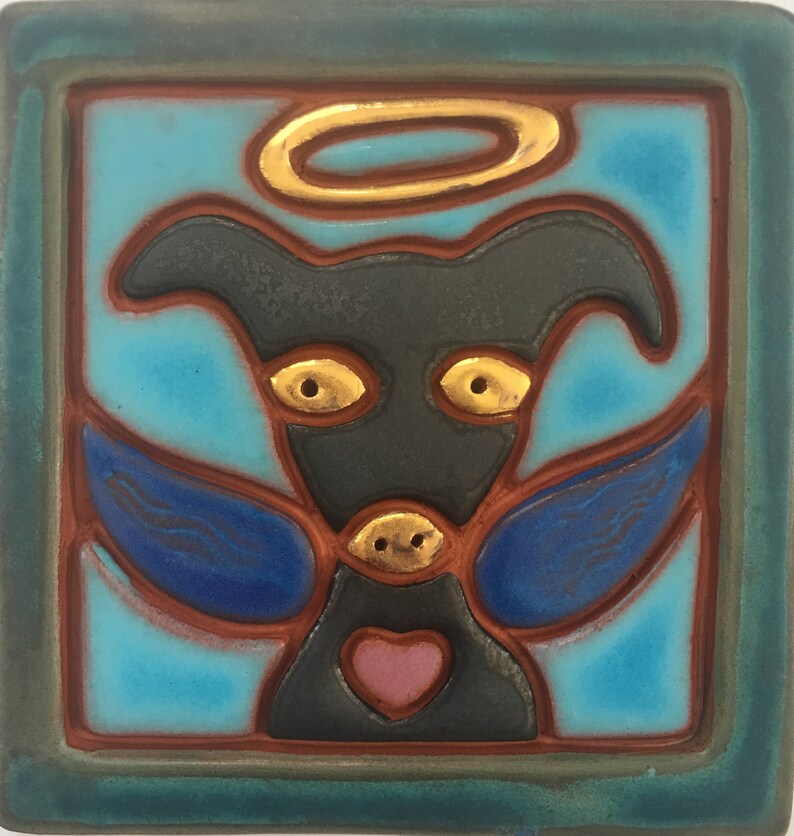Angel ceramic art tile
