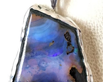 Unique Boulderopal in designer silver version