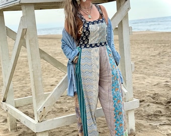 Wide leg cotton jumper