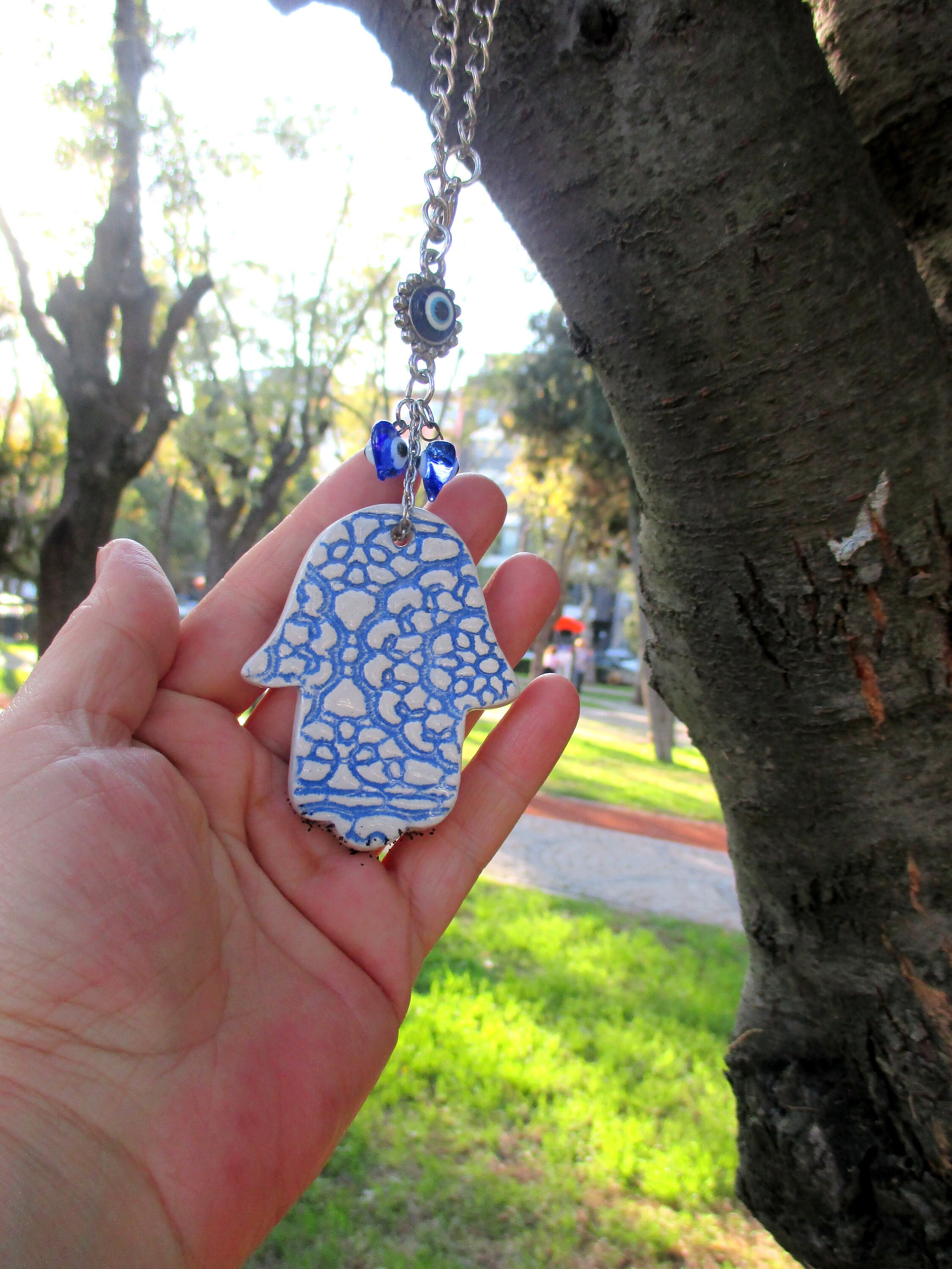 Hamsa car best sale charm