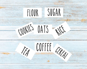 canister labels | rae dunn inspired decals | kitchen organization