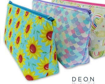 Kids Pencil Pouch, Waterproof Lined Zipper Bag, Art Supply Organizer
