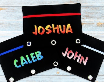 Personalized Graffiti Name Pencil Pouch - 3 Ring Binder, Kids School Supply Bag, Water Resistant Lining