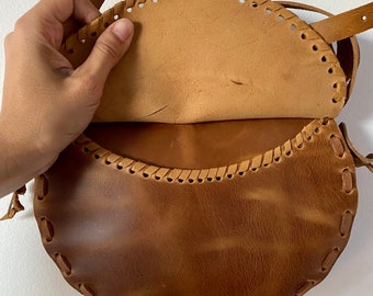 Artisanal Crossbody Daily Leather, Leather Bag, Handmade