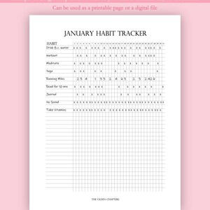 Monthly Habit Tracker Printable Digital Habit Tracker Printable Planner Pages Digital Planner A5 Planner Inserts Instant Download image 3