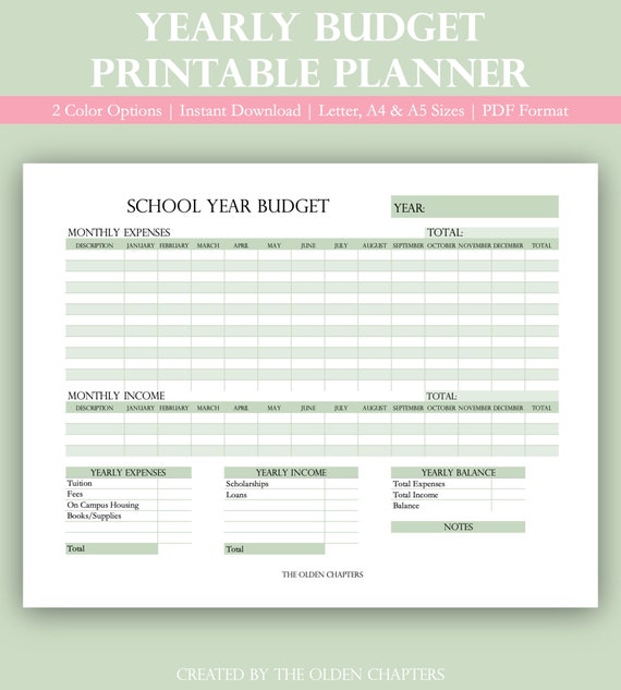 Financial Planner & Monthly Budget, Lights Planner Action Inserts