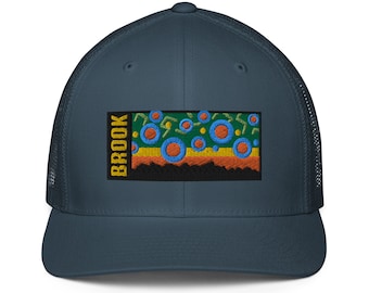 Brook Trout Flank, gorra de camión trasera de malla