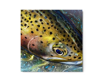 Mountain Streams Rainbow Trout | 12x12 Metal Print
