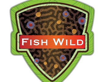 Fish Wild Brook Trout Sticker 4x4 Inches