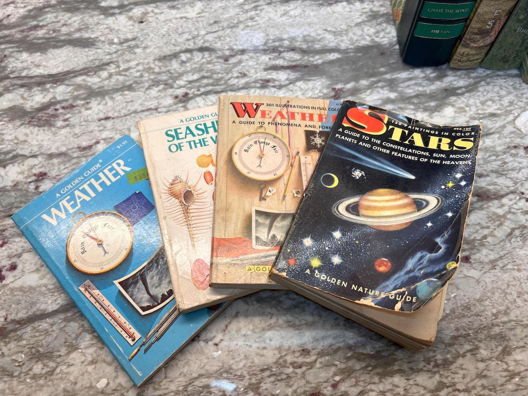 Golden Guide Weather Vintage Golden Guides Paperbacks: Seashells, Space, Weather (set of 4 ...