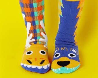 Moose & Bear | Mismatched Kids Socks | Fun Socks | Crazy Socks | Canada Socks | Cute Socks | Forest Socks | Girls Socks | Boys Socks