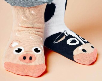 Dragon & Unicorn Mismatched Kids Socks Fun Socks Crazy | Etsy