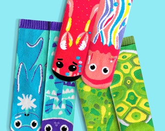 Faites sensation ! Ensemble de chaussettes de fête d'été sur la plage pour filles garçons enfants tout-petits