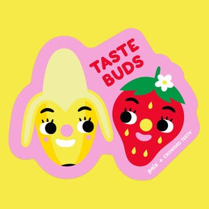 NEU! Erdbeere & Banane Taste Buds Aufkleber