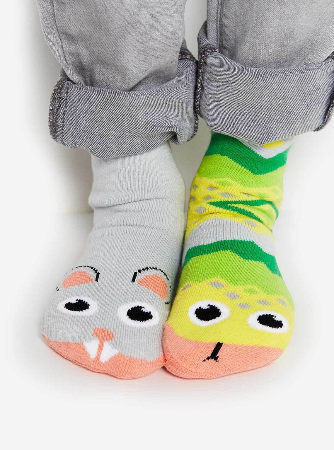Snake & Mouse Mismatched Kids Socks Fun Socks Crazy Etsy