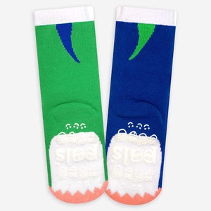 T-Rex & Triceratops Adult and Kid Sock set of cool fun colorful cute dinosaur Matchy Mismatchy image 4