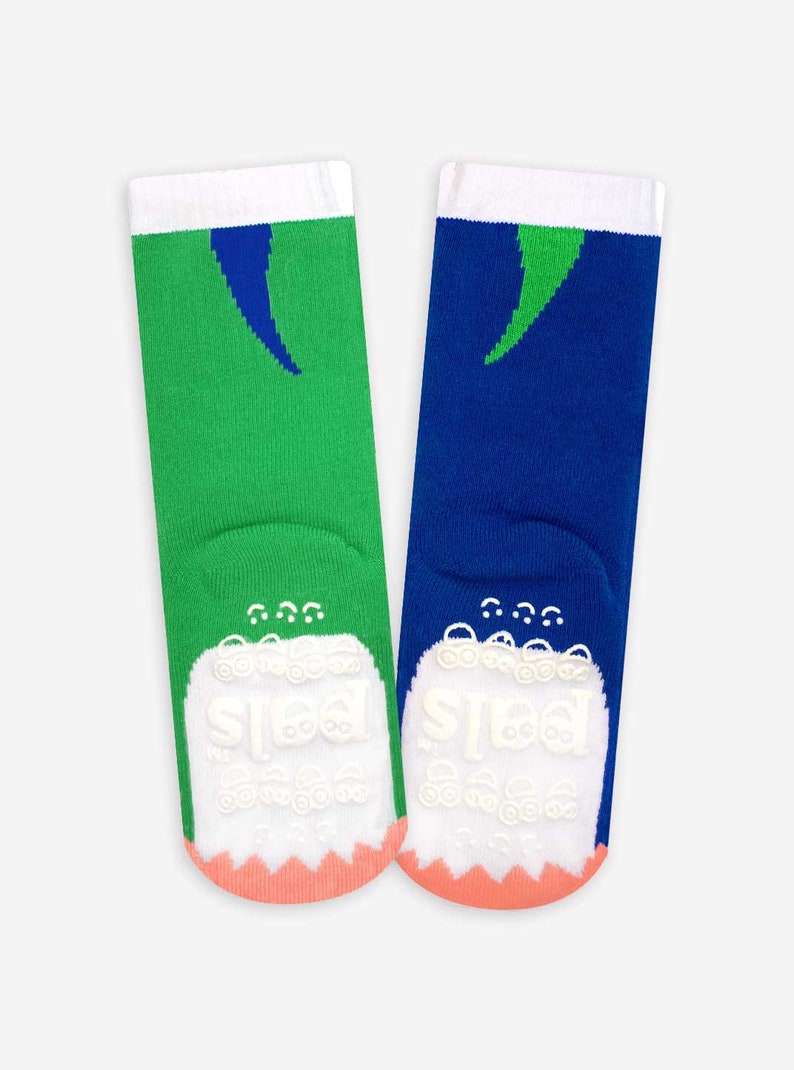 T-Rex & Triceratops Mismatched Kids Socks Fun Socks Crazy Socks Cool Socks Cute Socks Dinosaur Socks Girls Socks Boys Socks image 4