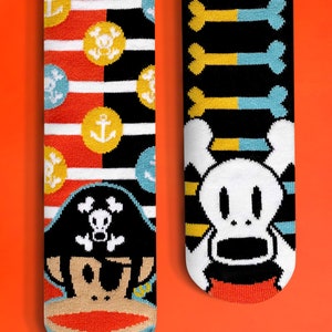 Pirate Julius & Skurvy Non-Slip Mismatched Kids Socks by Paul Frank™
