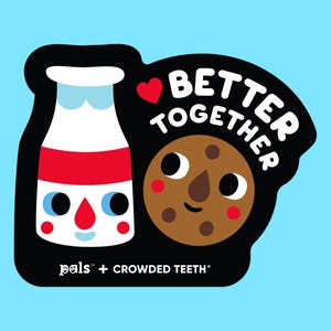 NIEUW! Stickers melk en koekjes smaakpapillen