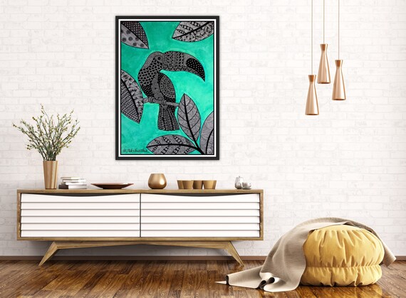 Zentangle Toucan, Zentangle Art, Colored Zentangle, Toucan Art