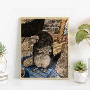 Custom Chinchilla Portrait in Colored Pencil image 10