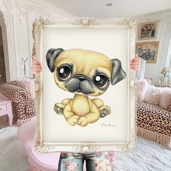 Littlest Pet Shop Custom Pet Portrait | Personalized Pet Sketch Drawing | Turn Your Pet into Littlest Pet Shop | Custom Pet Art from Photo