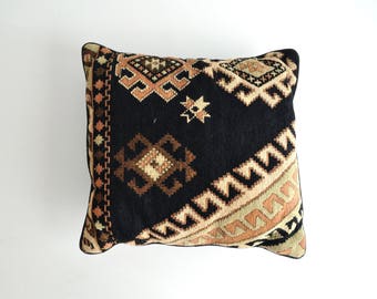 Vintage Black Southwestern Pillow