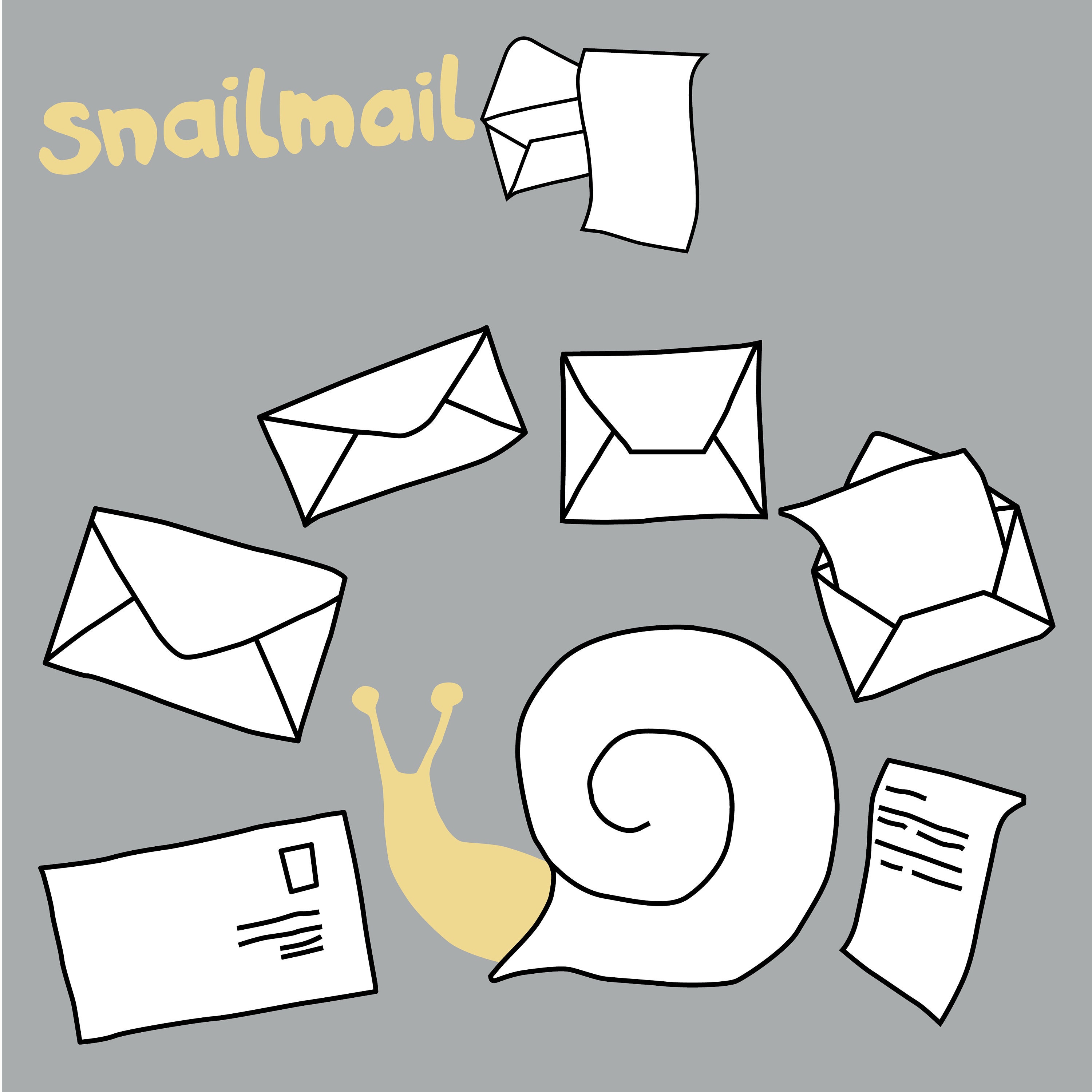 SNAIL MAIL clip art ILLUSTRATION instant download in svg pdf Etsy