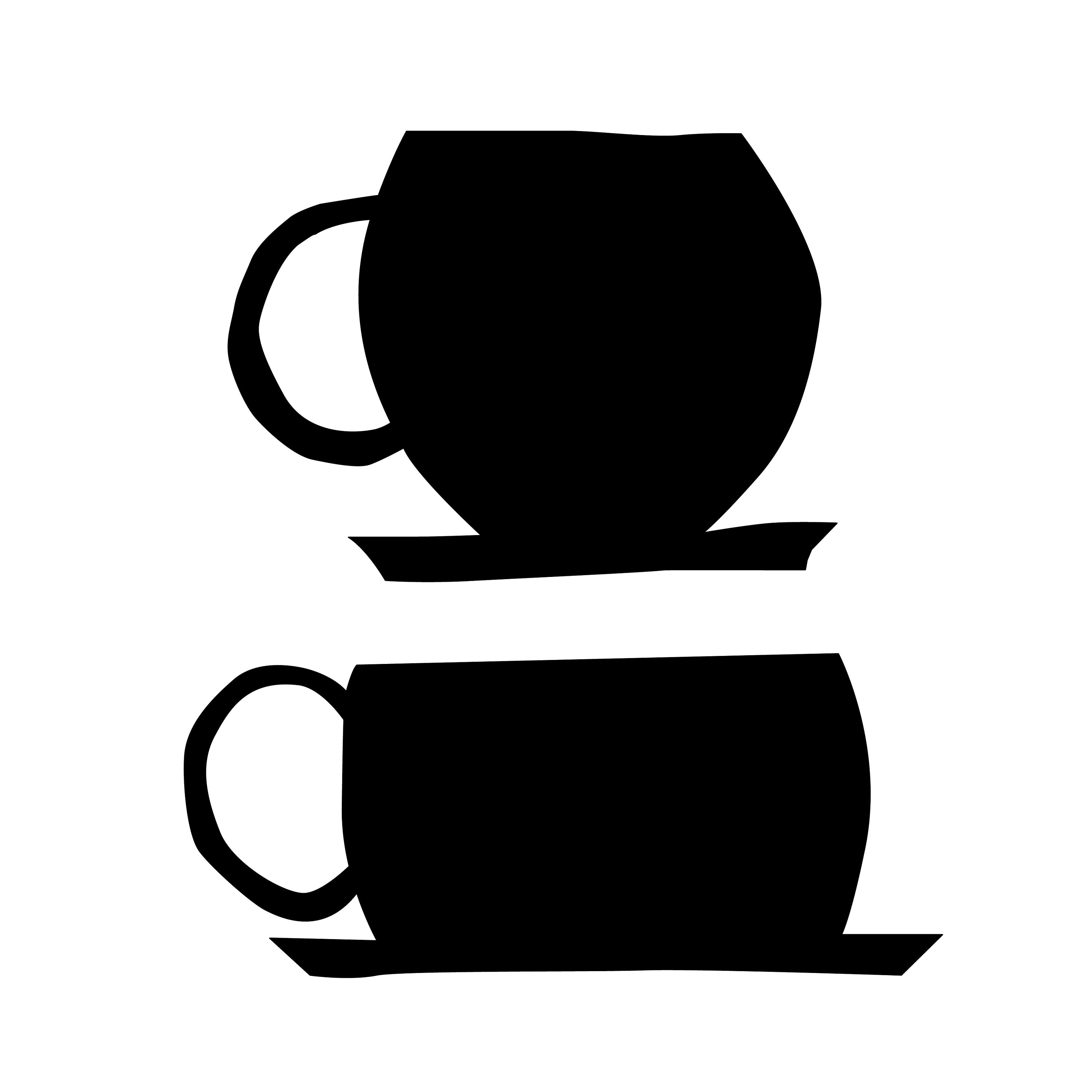 Tea Cup Silhouette Vector