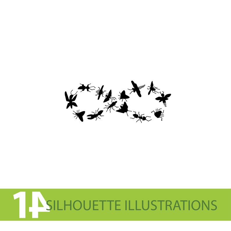 Infinity BUGS Silhouette Illustration, Digital Product, SVG File Ready ...
