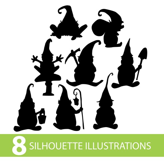 Download GNOME SILHOUETTE ILLUSTRATIONS drawing in svg pdf ai jpg ...