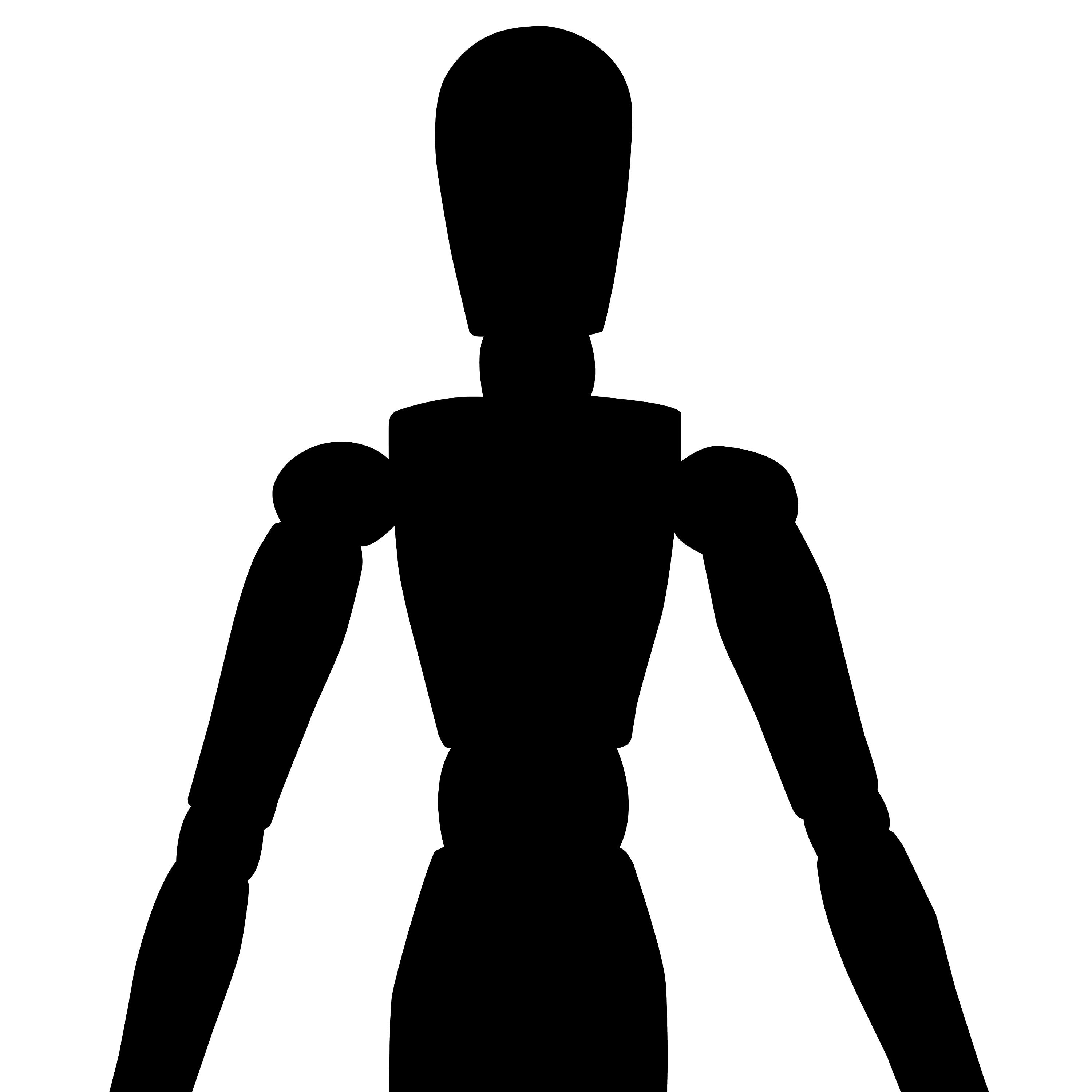 Wood Artist Drawing Mannequin With Silhouette Stock Illustration - Download  Image Now - Artist's Figure, Mannequin, Vector - iStock