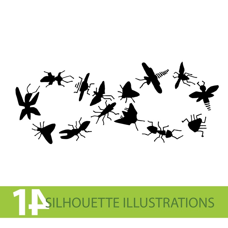 Infinity BUGS Silhouette Illustration, Digital Product, SVG File Ready ...