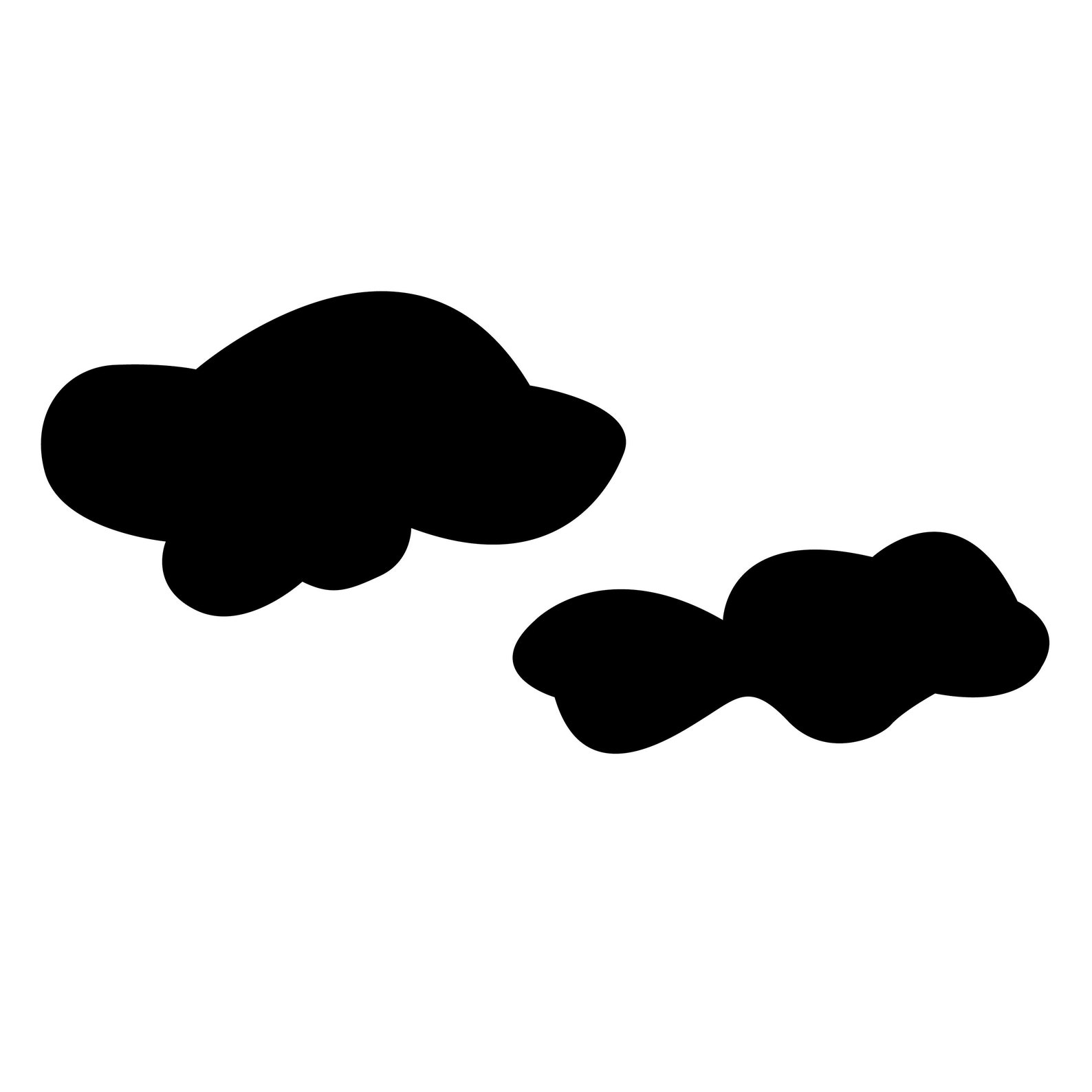 CLOUDS SILHOUETTE ILLUSTRATIONS Drawing in Svg Pdf Ai Jpg Png Etsy