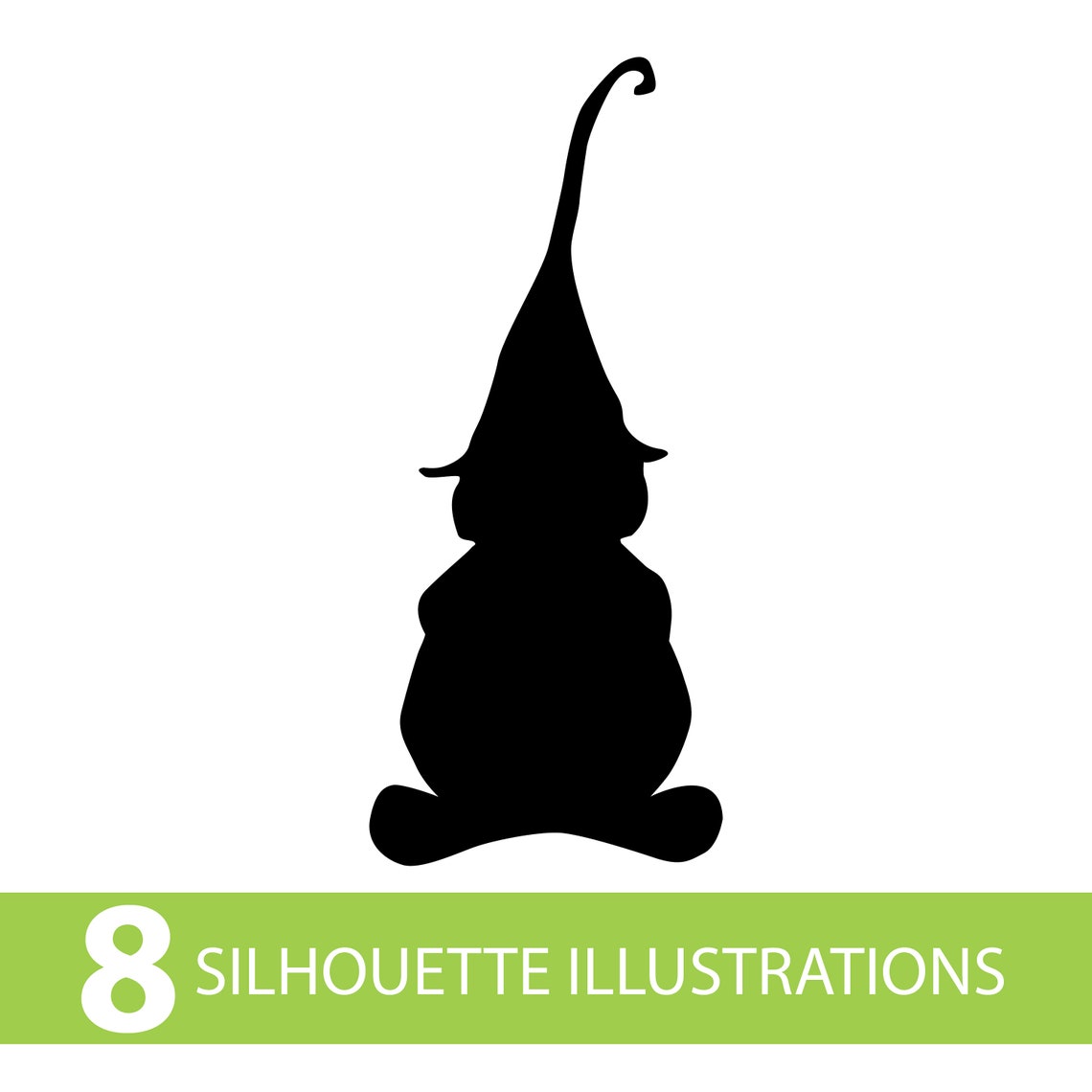 Download GNOME SILHOUETTE ILLUSTRATIONS drawing in svg pdf ai jpg png | Etsy