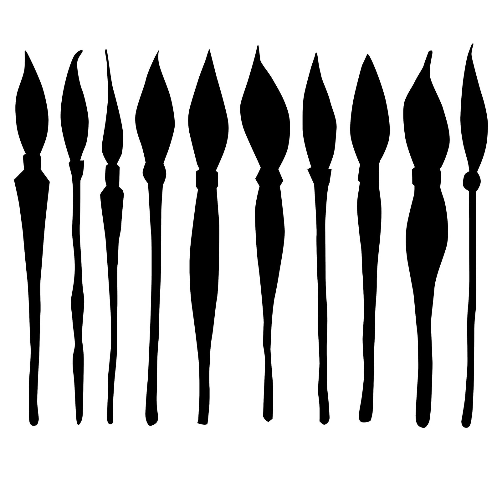 PAINT Brush SILHOUETTE ILLUSTRATIONS Drawing in Svg Pdf Ai Etsy