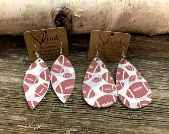 Football Lightweight Leather Earrings
