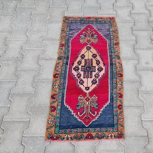 rug kilim Welcome Rug Wool small carpet Patchworks rug Turkish Rug 2'1'' feet x 3'1'' feet gift rug entry way Rug door mat Rug