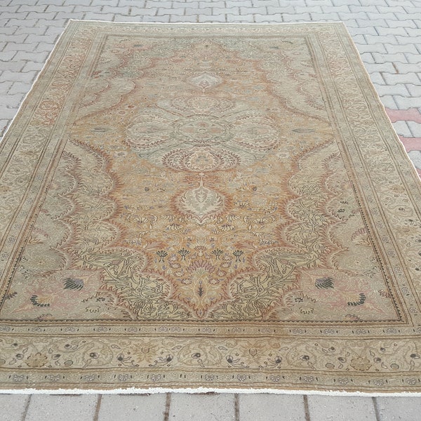 Area Rug, Oushak  Rug, Turkish Rug, Vintage Big Rug, Oversize Rug,Big carpet, Baho Rug, Living room Nomadic Rug, oriental rug, 6'2x 9'5 feet