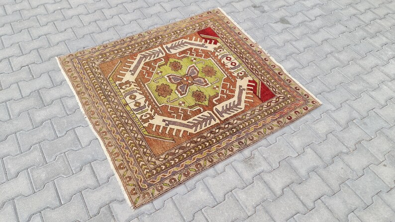 Anatolian Rug decor rug turkish Rug Eclectic Rug living room Rug 4/'4/'/' ft x 4/'6/'/' ft Design Rug Boho Rug Area wool Rug Ethnic Rug