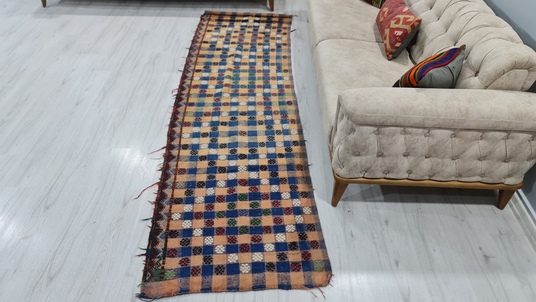 Kitchen Rug 3x9, Runner Kilim 3x9, Vintage Runner 3x9, Stair Kilim 3x9 ...