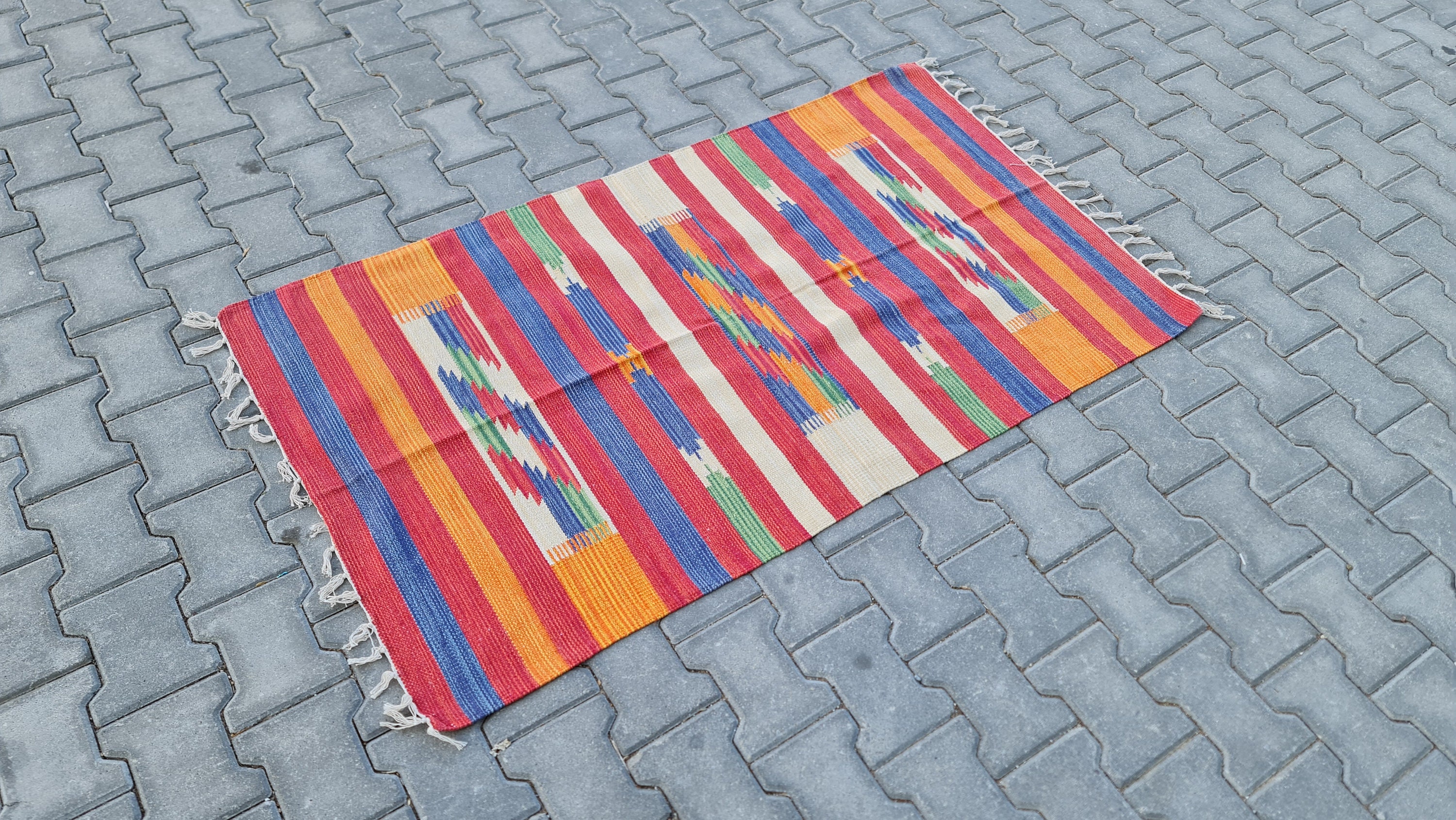 Colorful Rug Kilims Rug Ethnic Rug Oriental Rug Living Etsy