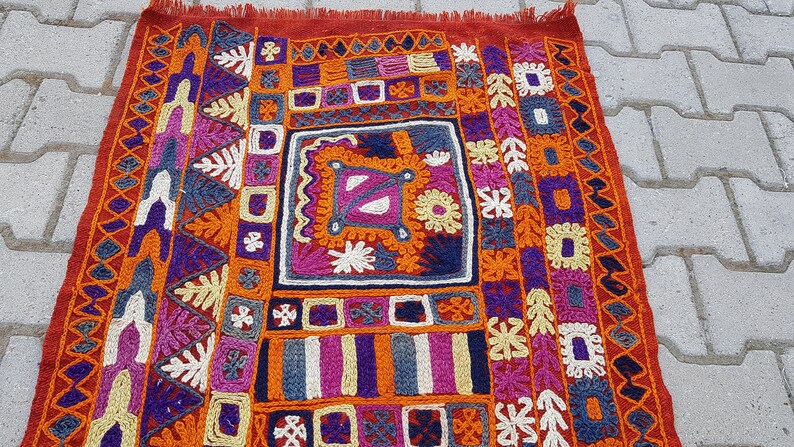 Colorful rug rainbow rug Hall way Rug Oushak Rug Vintage ...