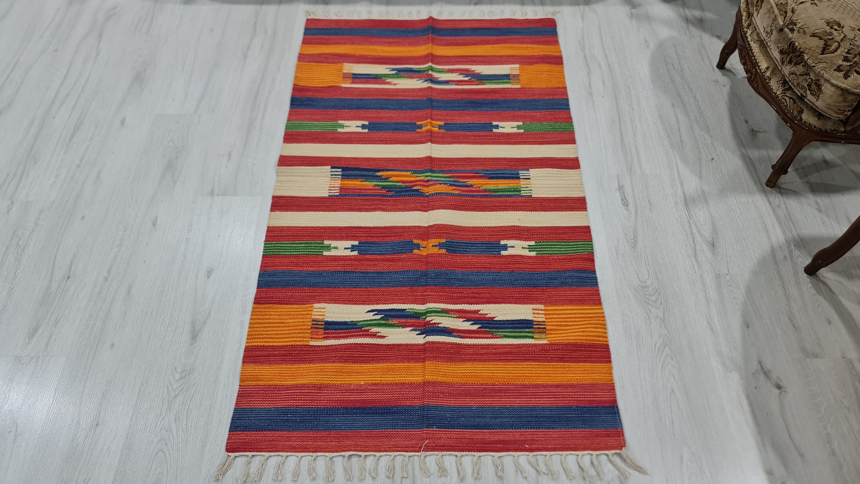 Colorful Kilim Rug Rainbow Rug Multicolor Rug Bedroom Rug - Etsy
